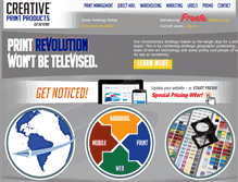 Tablet Screenshot of creativeprintproducts.com